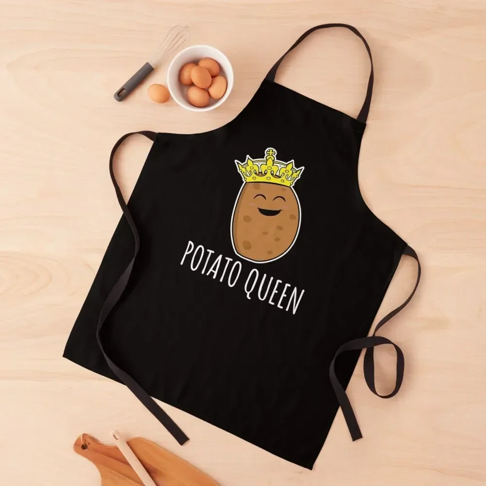 

Potato Queen - Funny Potato Gift Apron For Home Accessories Kitchen Kawaii Accessories Apron