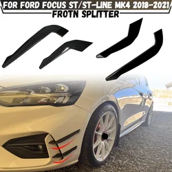 For Ford focus St / St-line MK4 2018-2021 Front Bumper Spoiler Wind Knife Side Skirt Front Lip Wind Air Knife Canards Splitter