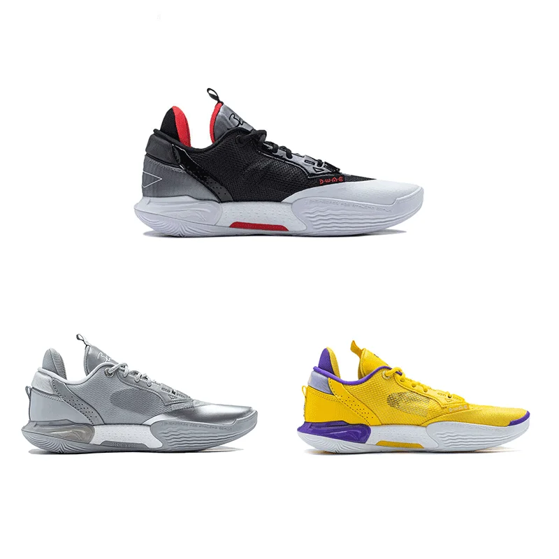 أحذية Li-Ning الرجالية Wade All City 12 الاحترافية لكرة السلة، أحذية رياضية ثابتة يمكن ارتداؤها للاستخدام الداخلي والخارجي ABAU015