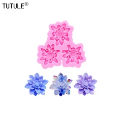 daffodils DIY resin keychain jewelry Clay mold 3D daffodils Resin Accessories Silicone Molds flower Chocolate  Fudge Cake Mold