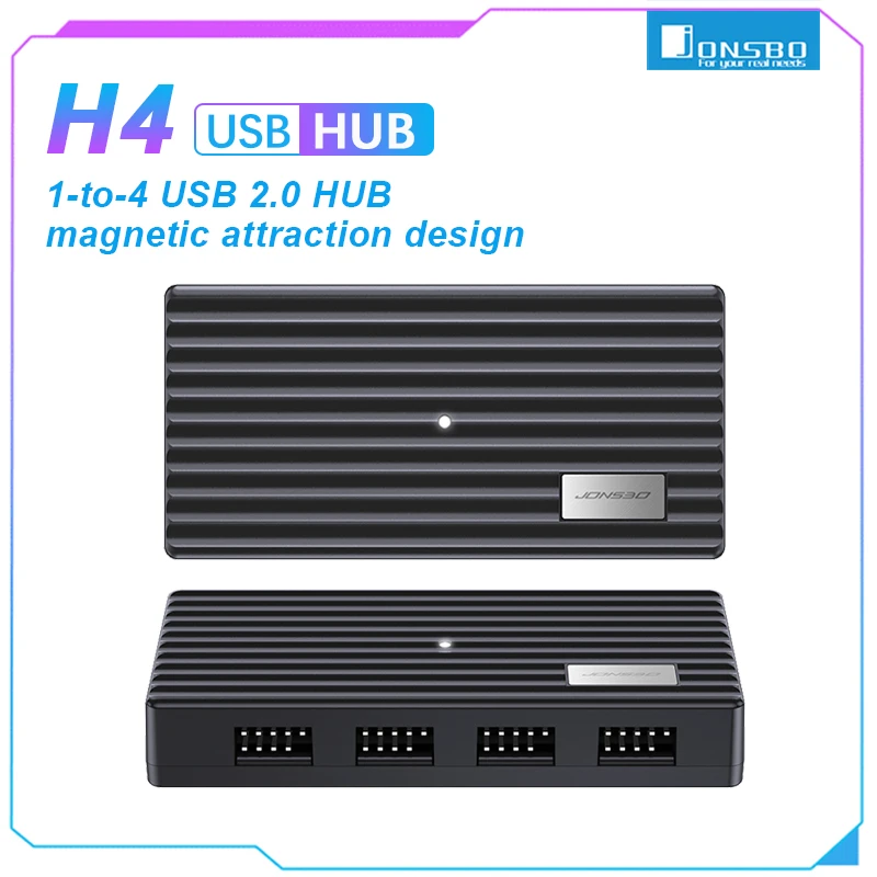 JONSBO H4 USB2.0 ハブコンピュータマザーボード内部 USB2.0 9PIN ハブエキスパンダースプリッタ磁気インストール PC ケース用