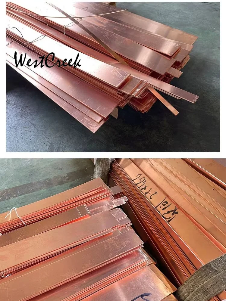 WESTCREET  row T2 purple row flat bar pure  red copper plate copper bus bar 3 4 5 6 8 10 20 30 40 50 mm