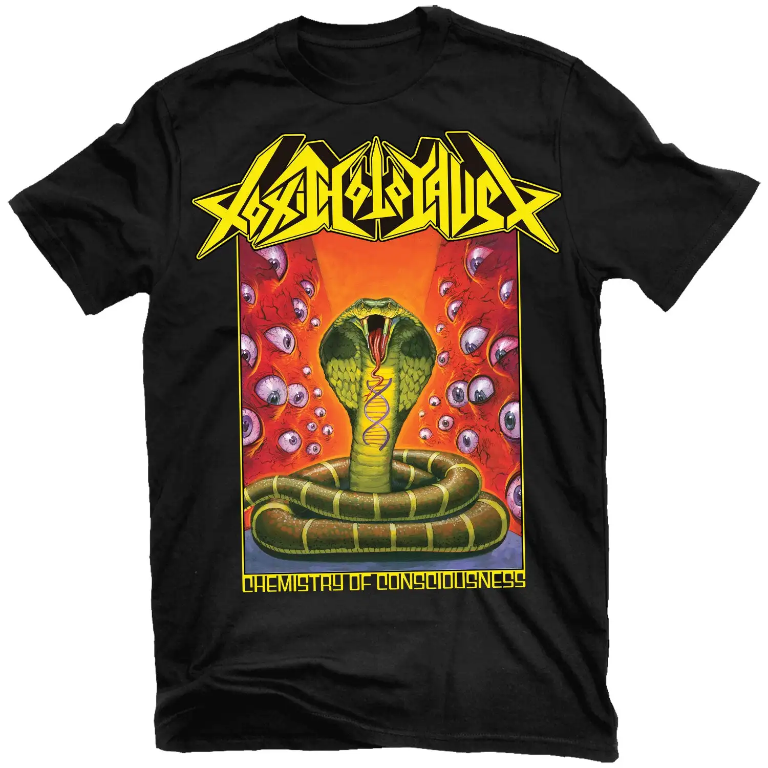 Chemistry of Consciousness Album Art Toxic Holocaust Band Graphic Tee 100% coton col rond T-shirt décontracté unisexe haut d'été