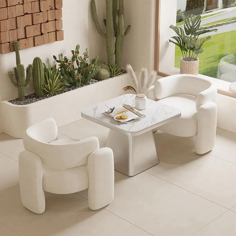 

2025 new cream wind single sofa chair living room beauty salon rest area Internet celebrity reception negotiation light luxury