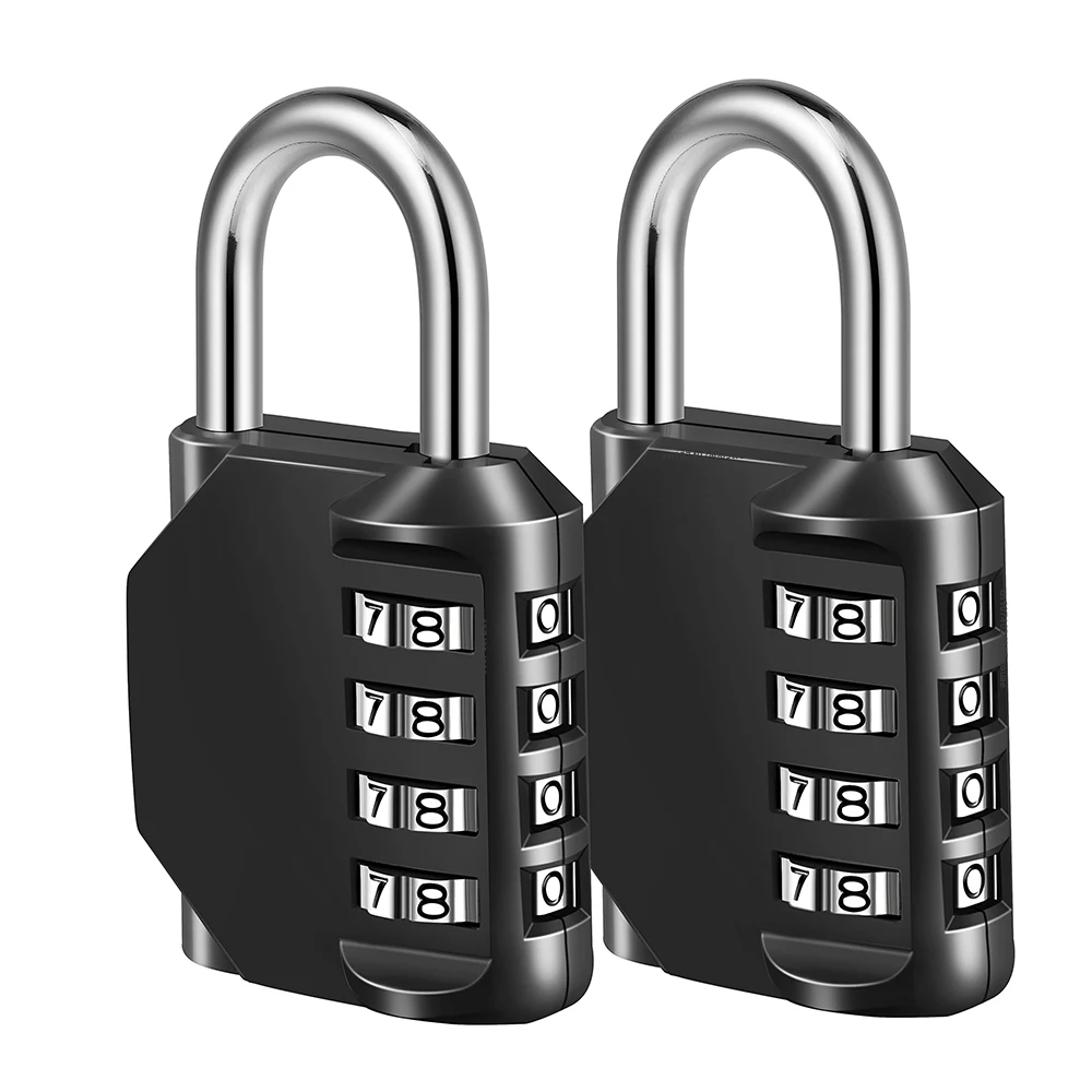 

Combination Lock 4 Digit Padlock for School Gym Sports Locker Fence Toolbox Case Hasp Cabinet Storage Stainless Steel Padlock