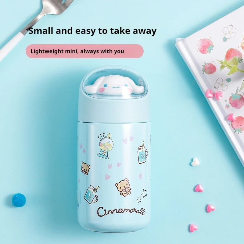 Miniso-taza de agua My Melody Cinnamoroll para mujer, vaso aislado de gran capacidad, Mini taza portátil de invierno, regalos para amigos