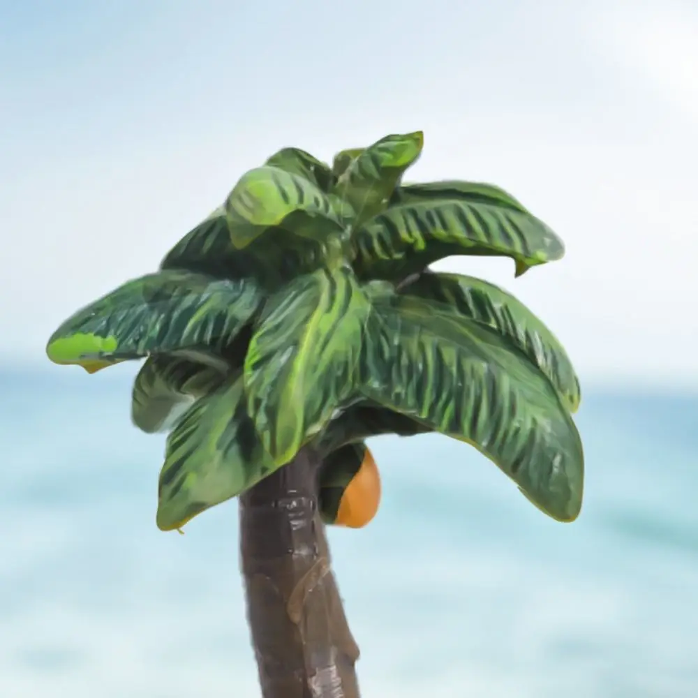 Mini Coconut Tree Model Simulation Resin Coconut Palm Tree Landscape Lifelike Beach Coconut Trees Ornaments Home Desk