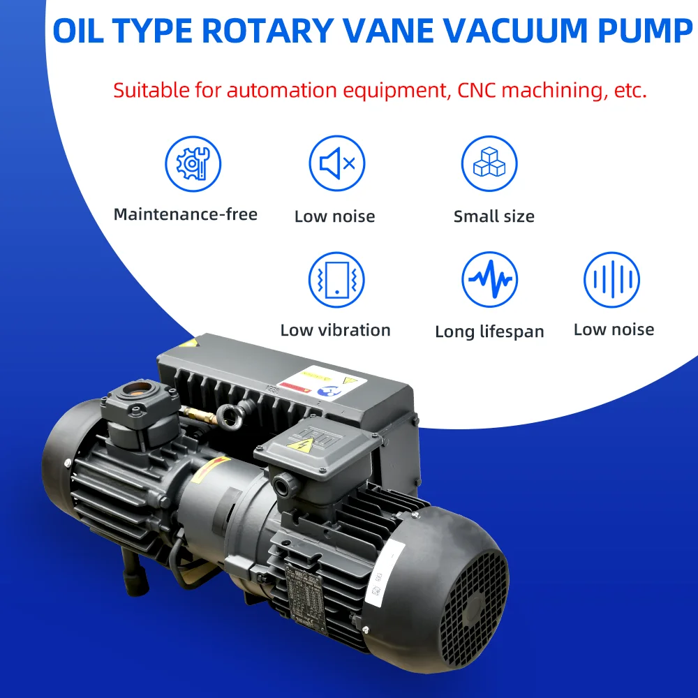 Pompa Vakum Rotary Single Stage Sliding Vane 40m3/jam untuk Pompa Laboratorium/Mesin Perah Susu Pompa Udara Industri