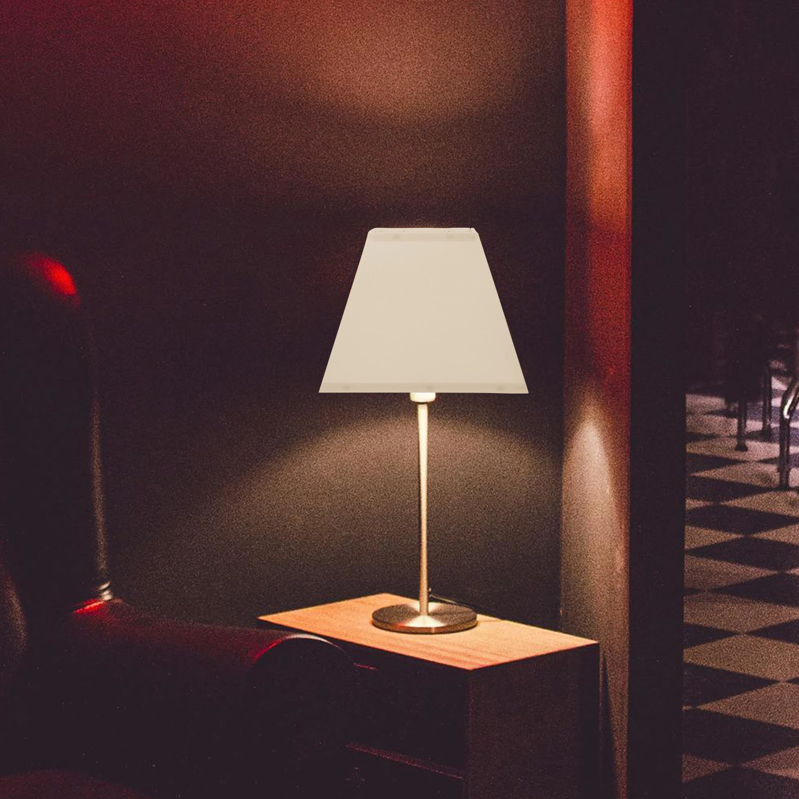 

Square Lampshade 10inch Linen Fabric Replacement Cover for Table Lamp Floor Lamp Shades Spider Attachment White