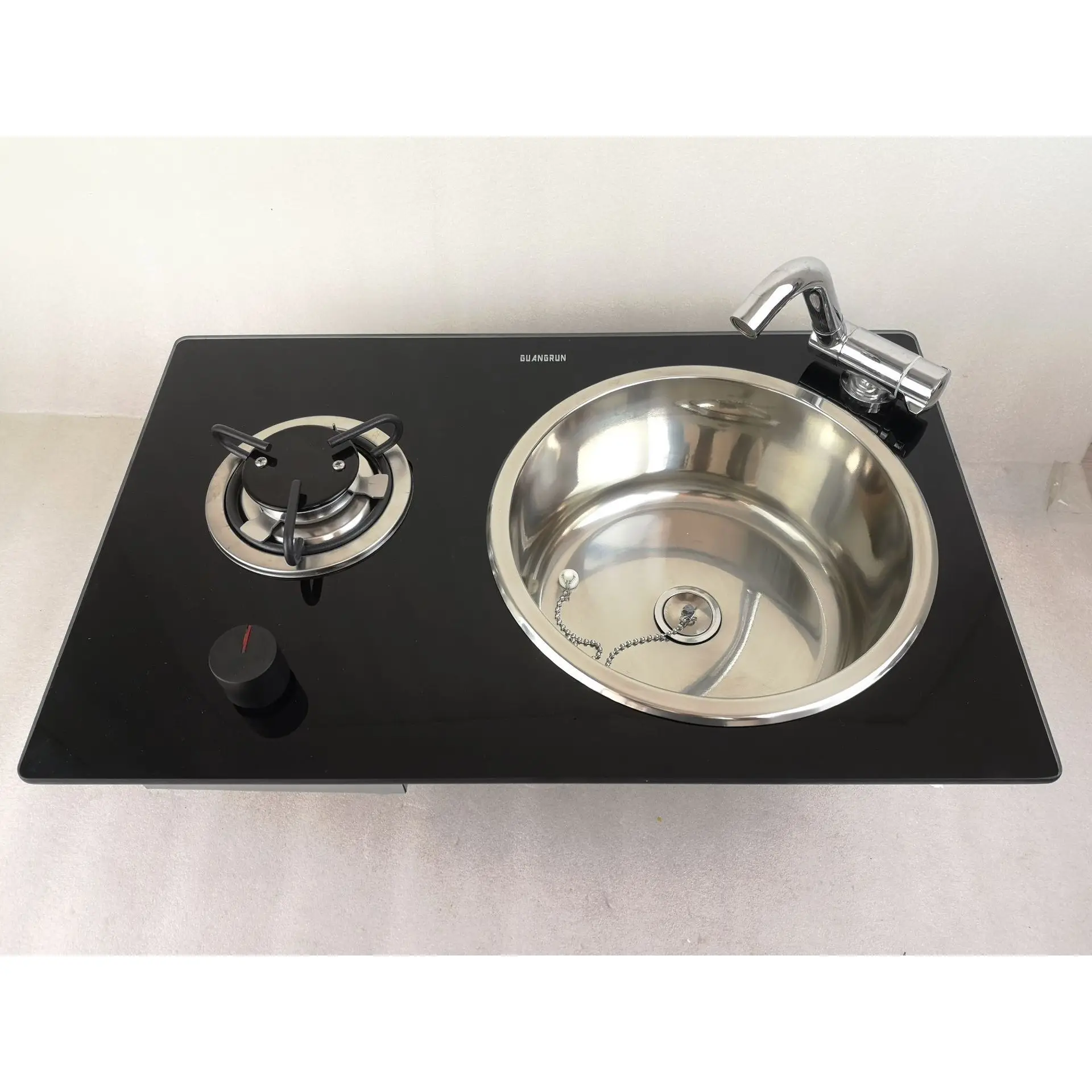 

GR-B213 580*365*130mm Tempered Glass And Stainless Steel Gas Stove With Sink RV Interior Accessories For Yachts And Boats