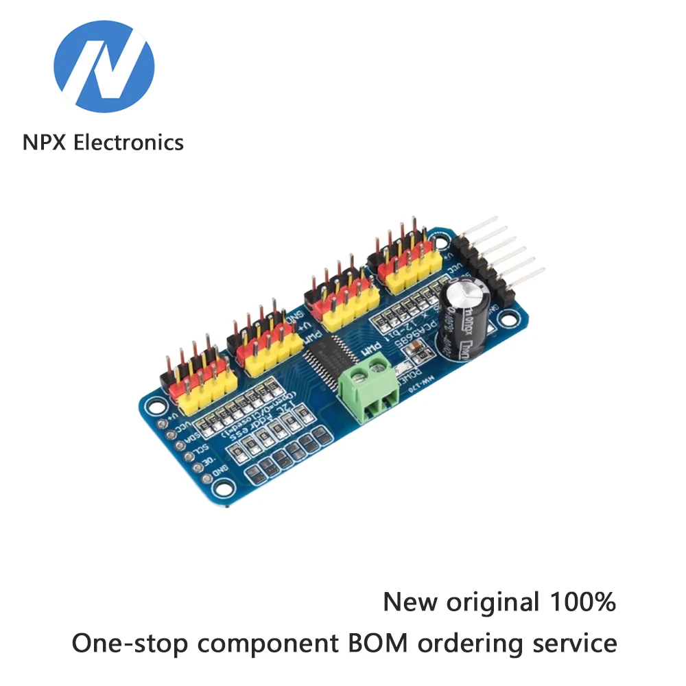 16-channel PWM servo driver board PCA9685 controller for robots, compatible with IIC, suitable for MG90S, SG90, MG995
