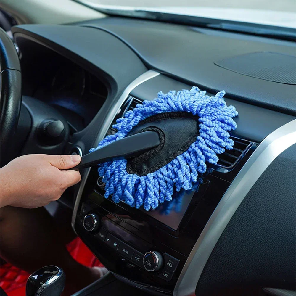Auto Multifunction Microfiber Car Wax Brush Retractable Car Duster Removing Cheaner for Car Furniture Cleaning Tool Accessories