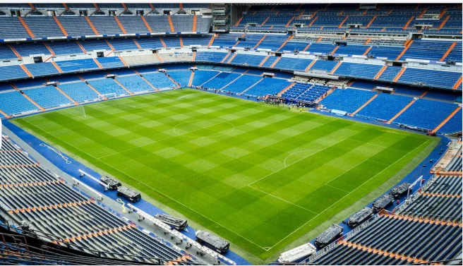 Real Madrid Bernabeu Football Stadium Photo Backdrop Boys Birthday Sport Party Photography Background Green Grass Photo Studio