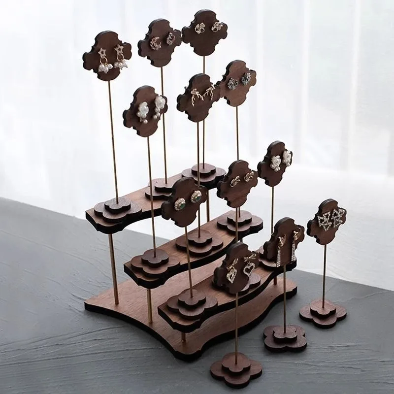

Retro Earring Display Rack Counter Earring Display Stand Luxury Earring Storage Packaging Holder Shopping Jewelry Displays Rack