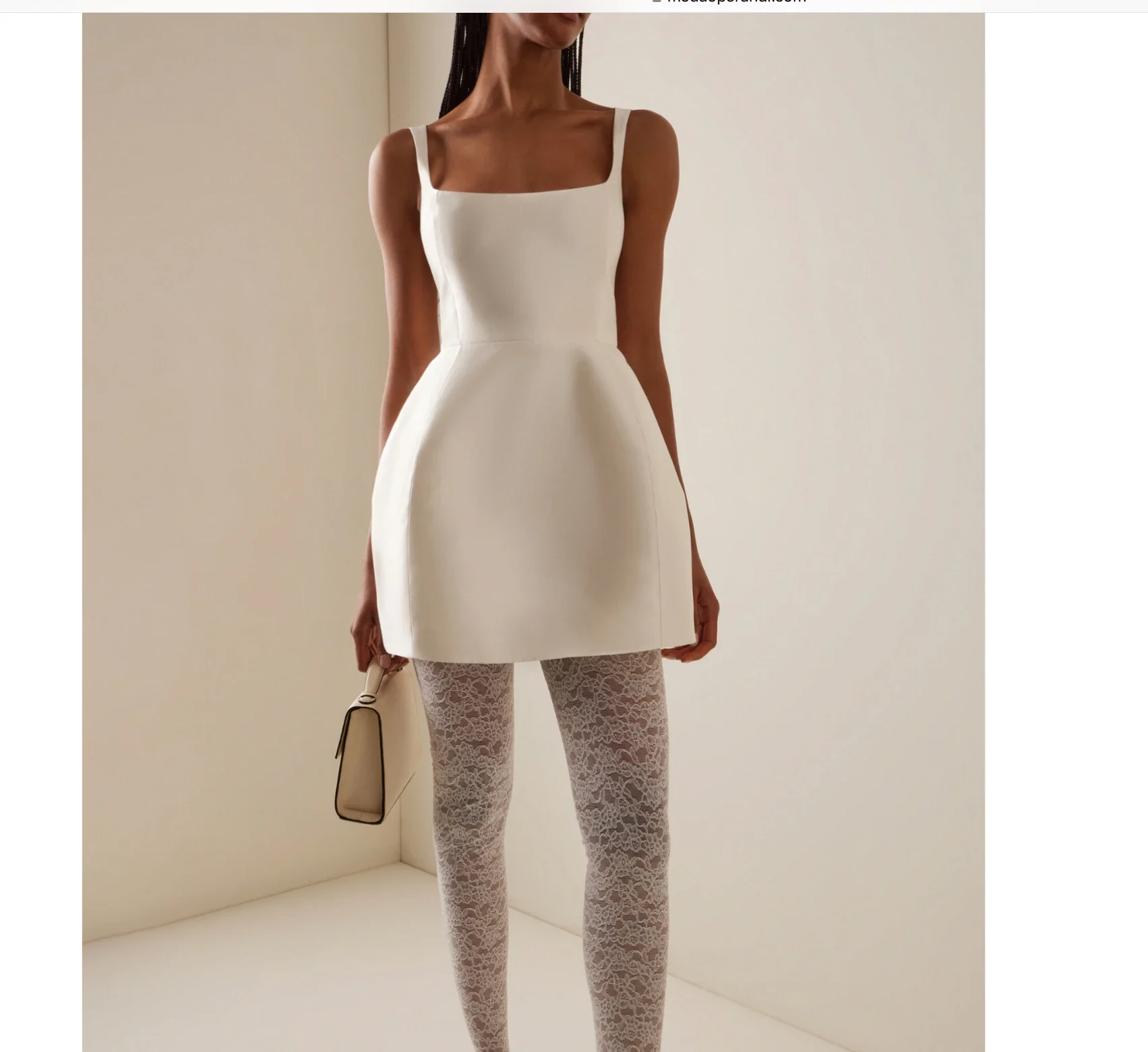 

Customized Elegant White Satin Wedding Dress Formal Square Collar Sleeveless Bridal Gowns Soft Mini Length Vestido De Novia