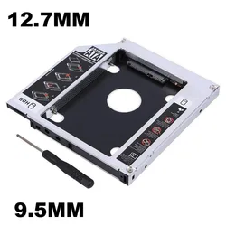 Aluminum 9.5mm 12.7mm 2nd HDD Caddy SATA 3.0 2.5 SSD HDD Hard Drive Enclosure Case For   Lenovo Sony Apple Macbook Pro Air Think
