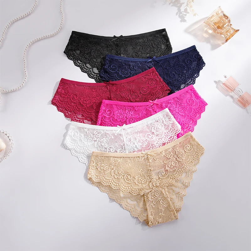 1Pcs Summer Lace Panties For Woman Transparent Hollow Out Sexy Briefs Female Lingerie Underwear Intimates BANNIROU