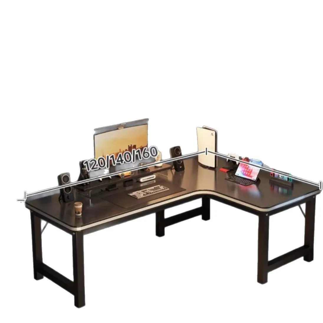 

Corner Computer Desk Desktop E-sports Table Desk Bookshelf Corner Table Bedroom L-shaped Semi-enclosed Office Study Table
