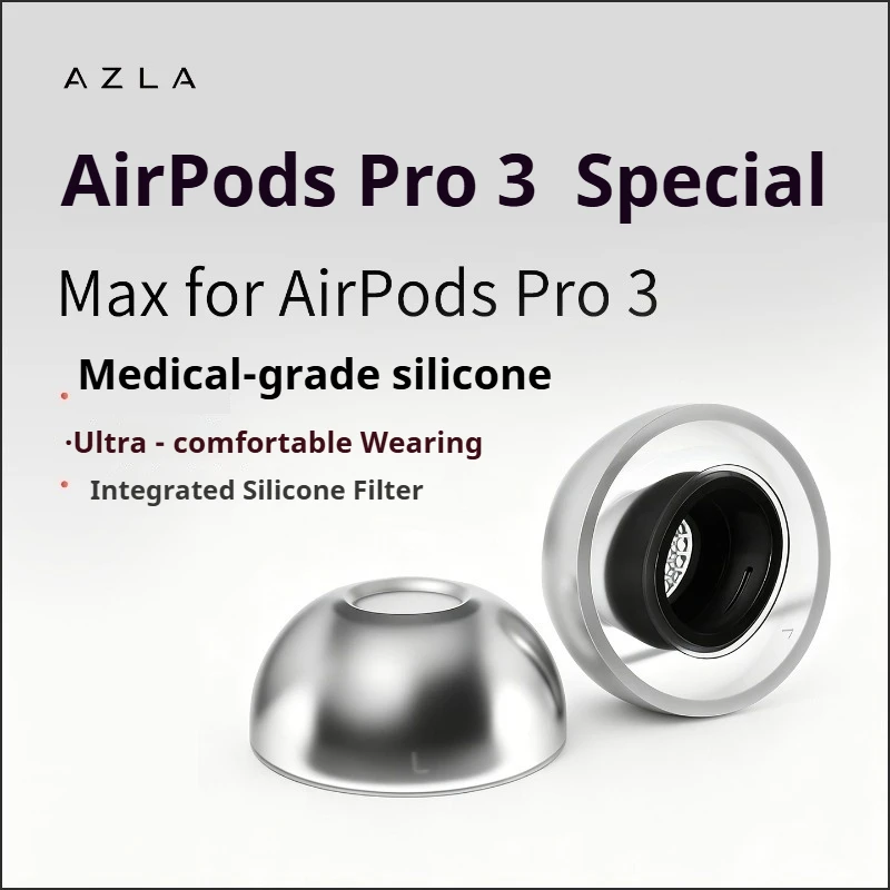 Embouts AZLA Max pour AirPods Pro 3, conception intra-auriculaire, accessoires pour écouteurs sans fil Bluetooth, port confortable