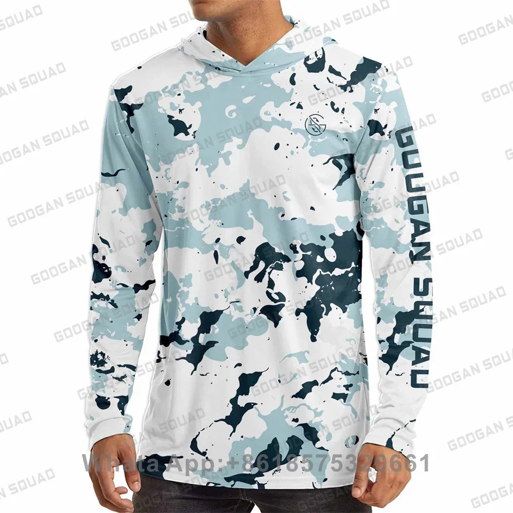 GOOGAN SQUAD PERFORMANCE FISHING UPF 50+ Sun Protection Long Sleeve Hoodie Shirt SPF/UV T-Shirt for Running Fishing Workout view 2