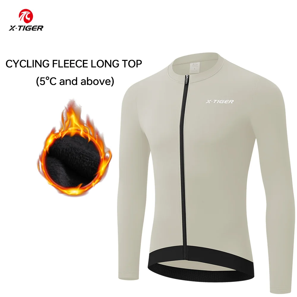 

X-TIGER Cycling Jacket Winter Men's Slim Fit Long Sleeve Cycling Jersey Outdoor Sports Warm Jacket MTB Road Bike Clothing