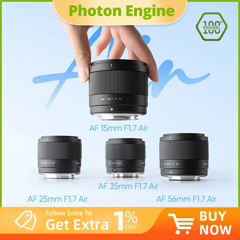 Viltrox 25mm F1.7 APS-C objectif de caméra grand Angle grande ouverture longueur focale automatique Image humaine pour Sony E Fuji XF Nikon Z Mount