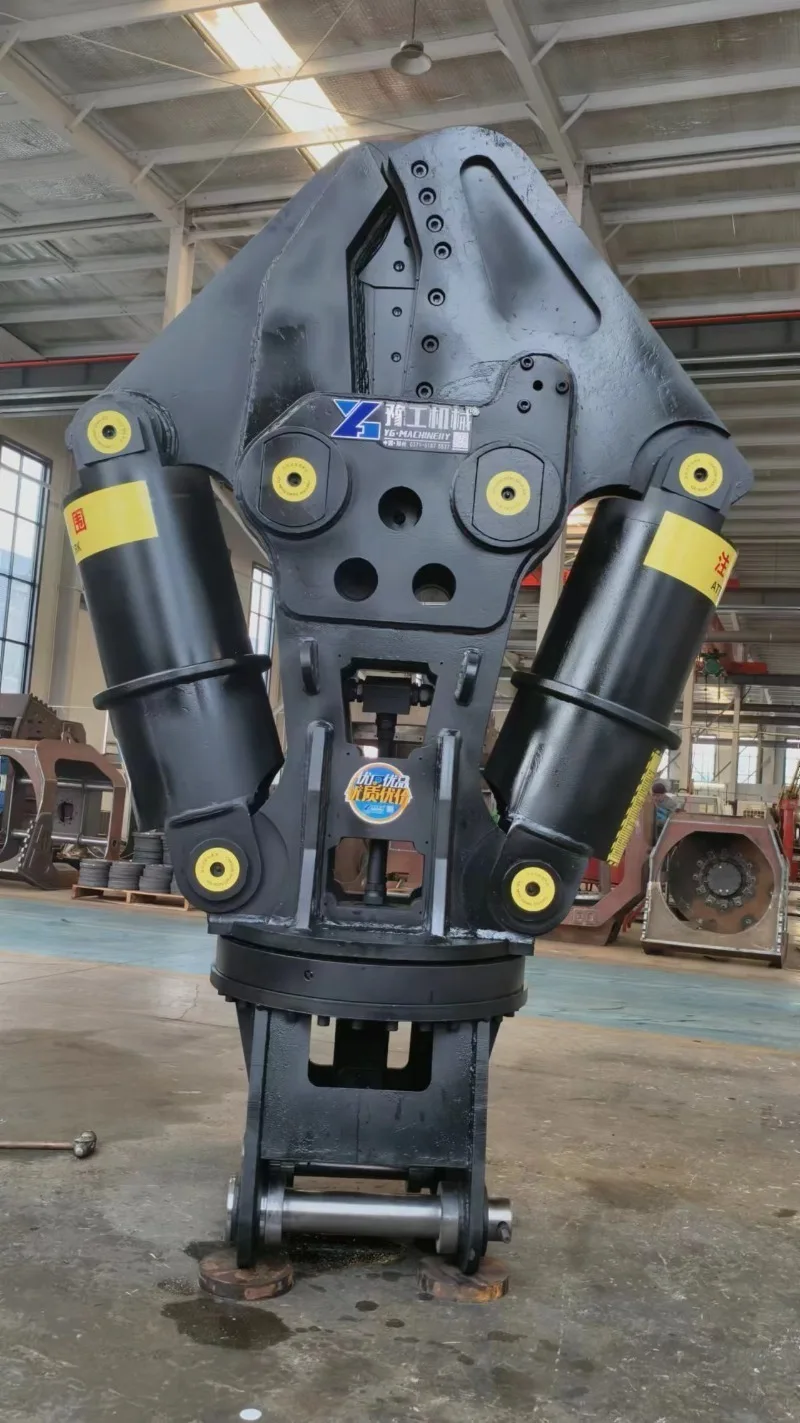 High Force Double Cylinder Hydraulic Shear Reliable Cutting Attachment For Construction Machinery Engineering