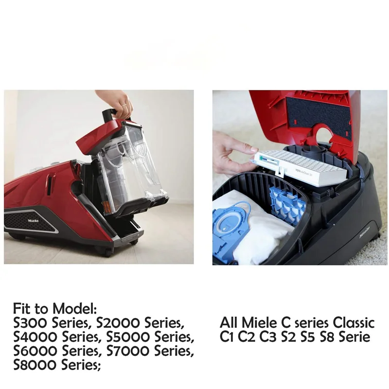 6713110   แผ่นกรองอากาศสําหรับแผ่นกรองเครื่องดูดฝุ่น Miele พร้อม 3944711   ชุดไส้กรองแอร์คลีน 8N02R