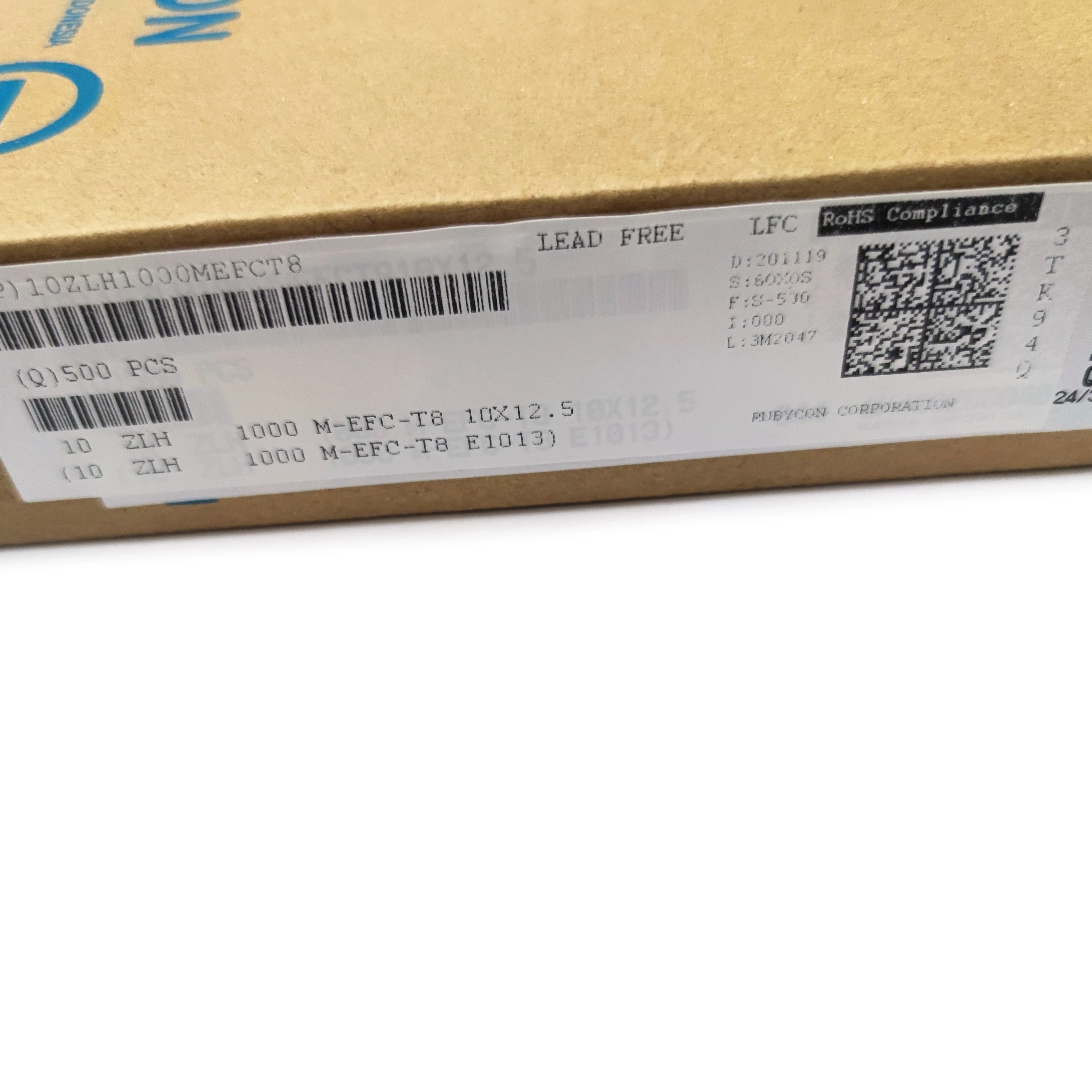 200 Stück 10V1000UF ZLH 10X12.5-T 10ZLH1000MEFCT810X12.5 Original brandneue Rubycon Elektrolytkondensatoren mit niedriger Impedanz und langer Lebensdauer