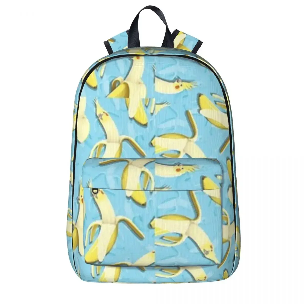 Bananaaaa! - Cockatiel Banana Pattern Woman Backpacks Boys Girls Bookbag Casual Students School Bags Portability Travel Rucksack