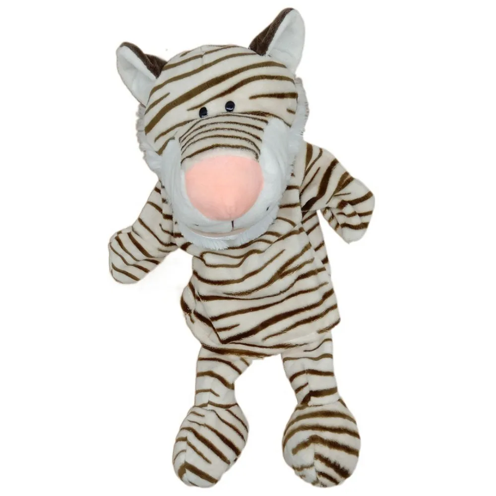 Marionnette à main d'animaux de la Jungle, jouets apaisants pour l'éducation précoce, poupée à main en peluche, Lion, éléphant, cochon, accessoires interactifs