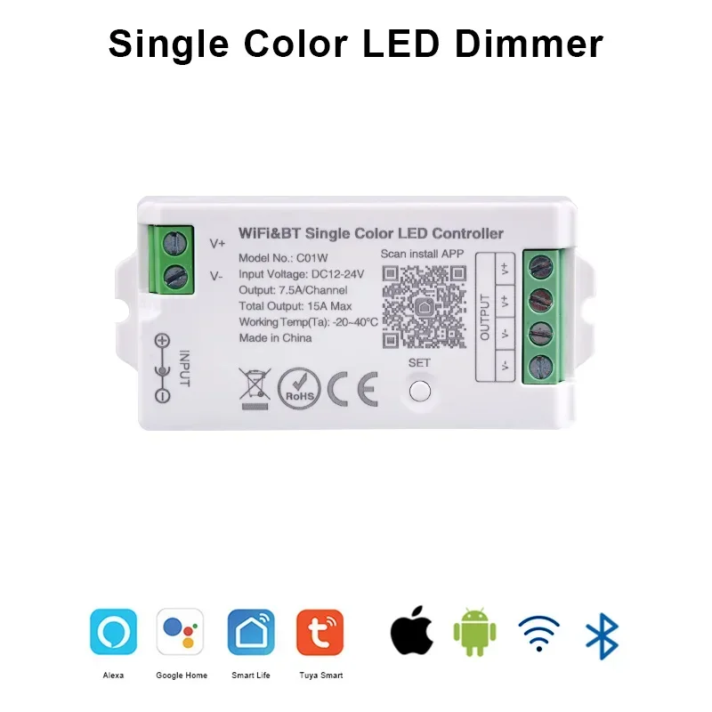 LED Controller Zigbee 3.0  DC5V-24V 2.4GHz Single Color CCT RGB RGBW RGBCCT LED Strip Hue Bridg Tuya Gateway Smart Voice Control