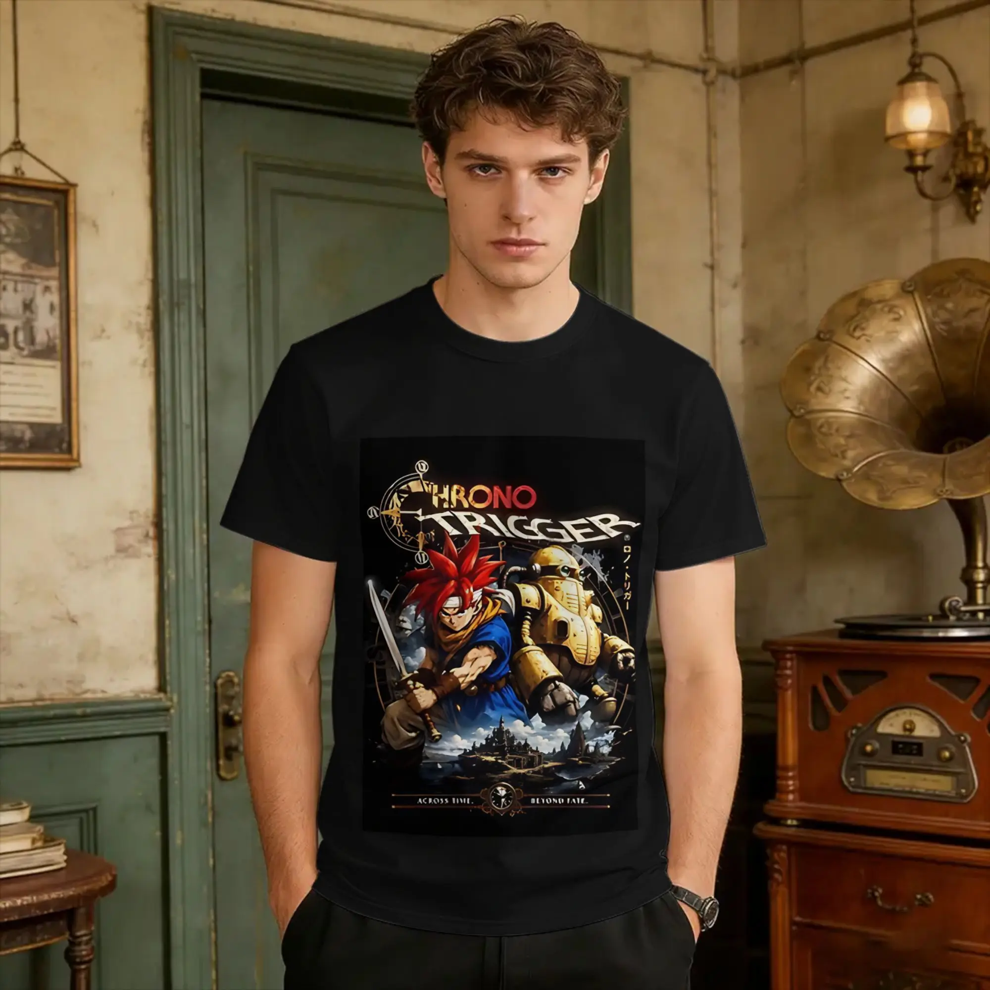 Chrono Trigger Prodigy-Across Time Beyond Fate Retro Crono And Robo Dark Aesthetic T Shirt Summer T Shirts For Men's Casual Tops