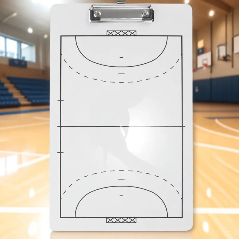 prancheta-de-treinamento-de-handebol-dupla-face-em-pvc-com-apagador-a-seco-para-treinamento-de-equipes-planejamento-tatico-estrategia-de-jogo-e-treinamento-esportivo