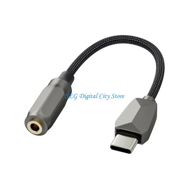 

U75B Portable USB C To 3.5Mm Cord Type C to 3.5Mm Headphone Jacks Adapter With no Noise Sound Transmission For Music Lovers