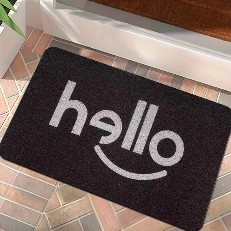 Cute Hello Face Bathroom Mat Rug for Bathroom Entrance Mat Welcome Mat Bath for Kids and Adults Home Decor