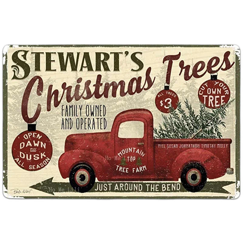 Vintage Red Truck With Christmas Tree Flannel Carpet By Ho Me Lili For Home Floor Decor Rug Perfect Holiday Gift