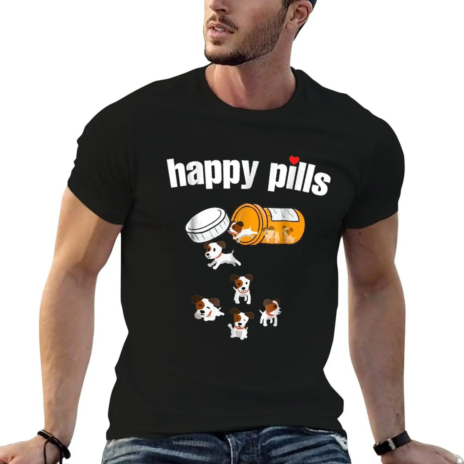 

Jack Russell Terrier Pills - Funny Dog Lover Gift T-Shirt man t shirt graphic man t shirts cotton T-Shirt