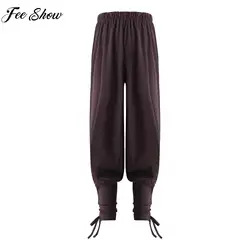 6-16Y Boys Halloween Pirate Cosplay Pants Medieval Renaissance Victoria Viking Vampire Role Play Costume Gothic Striped Trousers