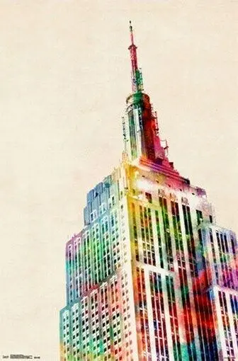 

NY EMPIRE STATE BUILDING POSTER Amazing New York Art RARE HOT NEW 24x36 Canvas Print Poster