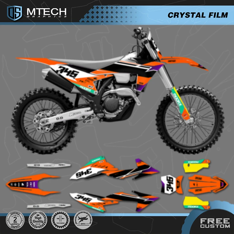 

DSMTECH Custom Team мотоциклетные графические наклейки, наборы наклеек для KTM EXC EXC-F XCW 2024 2025 2026 SX SXF 2023 2024 2025 009