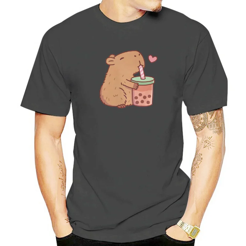 

Capybara T Shirt Women Print Summer White Top Cotton T-shirt Graphic Tees Women Vintage Streetwear 90s Plus Size Tshirt 1232