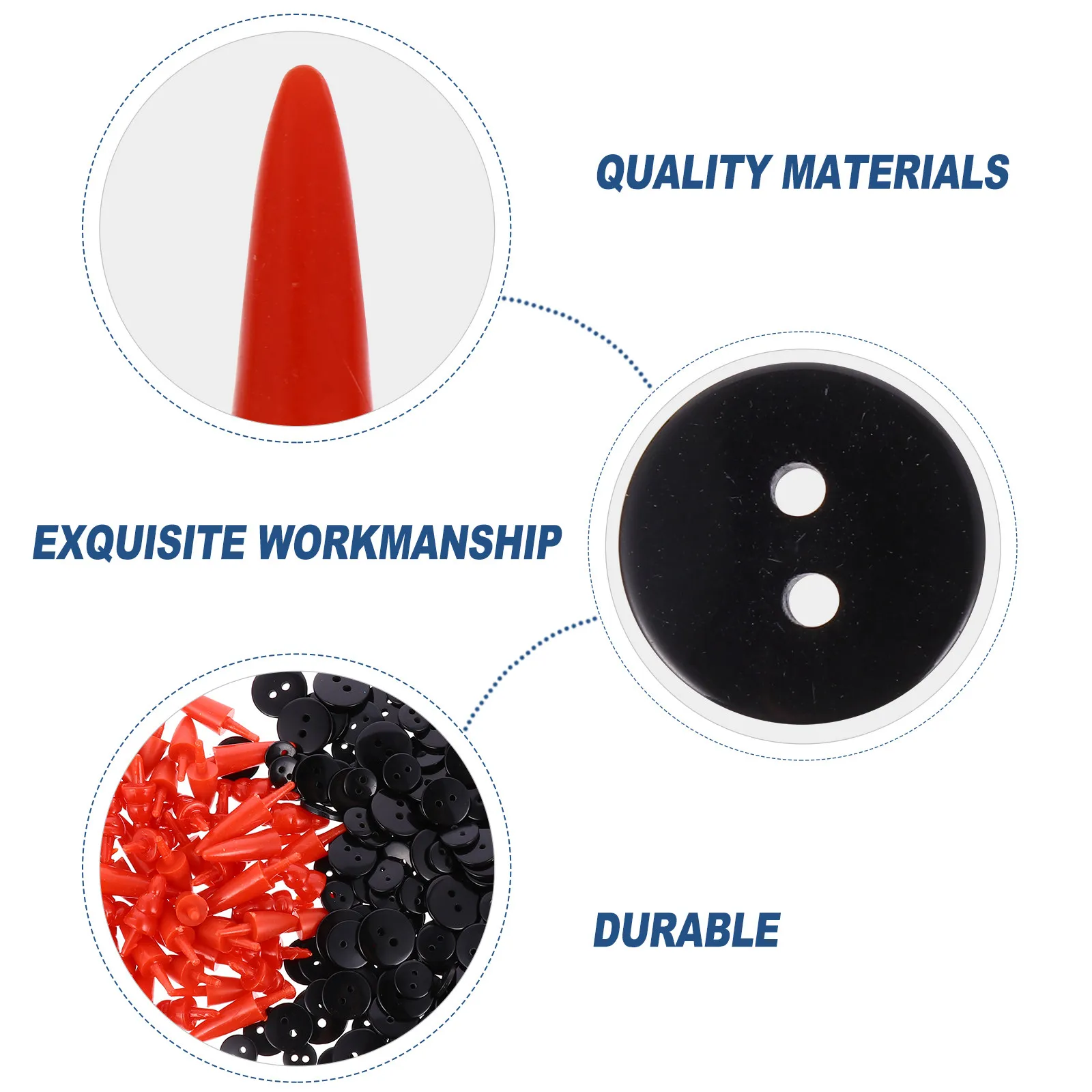 

260Pcs Christmas Snowman DIY Set Colorfast Nose Button Accessories Handmade Decorative Snowman Supplies Kit DIY Accessories