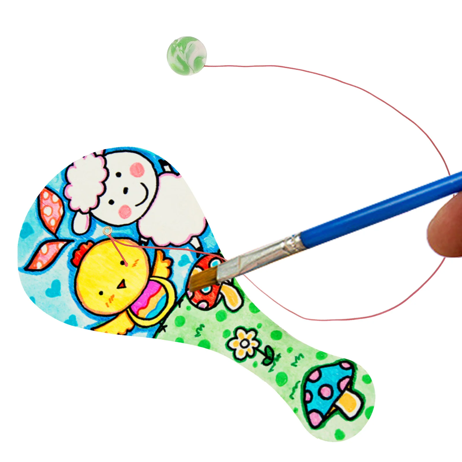 

6 Pcs Wooden Racket Entertaining Children's Toy Ball Kids Crafts Educational for Favor Parent-child Activity