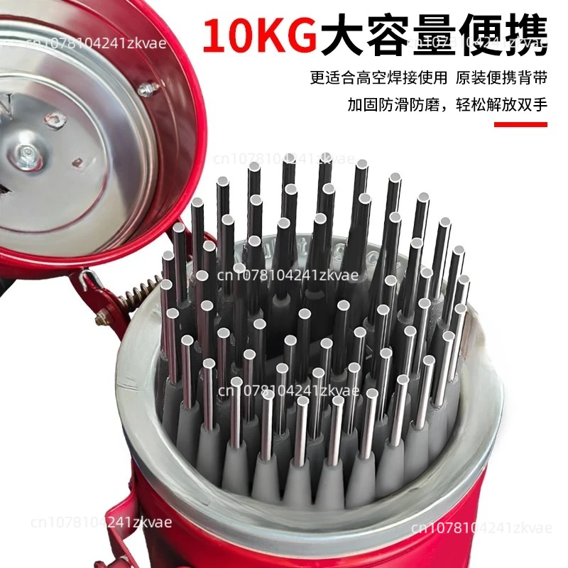 قضيب لحام تجفيف برميل 10 كجم قضيب لحام فرن تجفيف 220 فولت قابل للتعديل درجة الحرارة التدفئة قضيب لحام برميل معزول 5 كجم