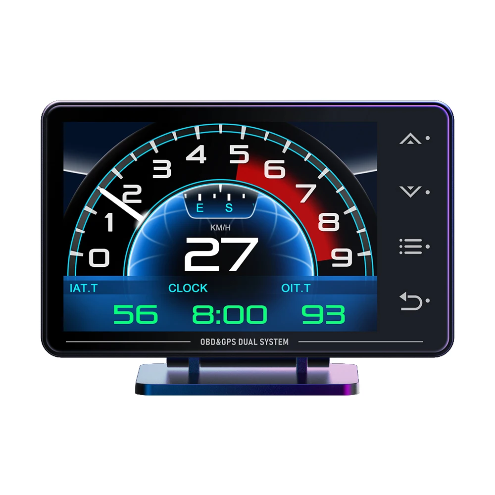 XS Display OBD+GPS HUD Car Multi-function Gauge Water&Oil Temp Turbocharged Oil Pressure Head-up Display