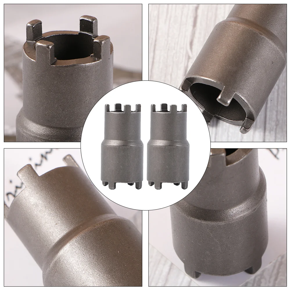 

2Pcs Bipolar Nut Wrench for Motorcycle Sturdy Clutch Plate Spanner Heavy Duty Steel 4 Peg Design Ideal Hub Lock Removal Tool