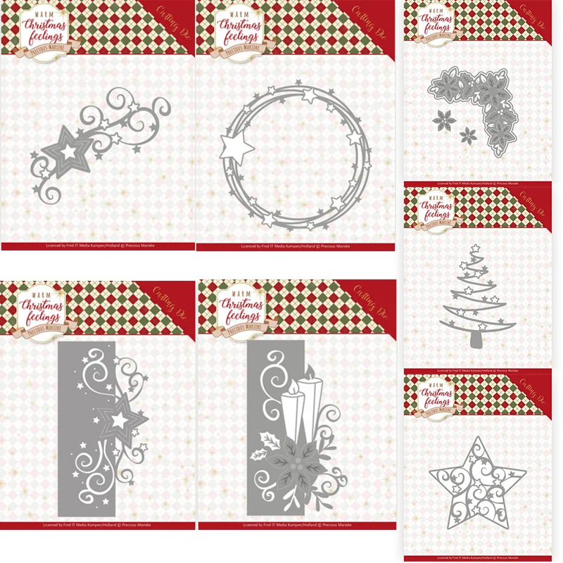 1pc Piggy Craft metal cutting dies cut die mold Christmas star candle edge Scrapbook paper craft mold blade punch stencils