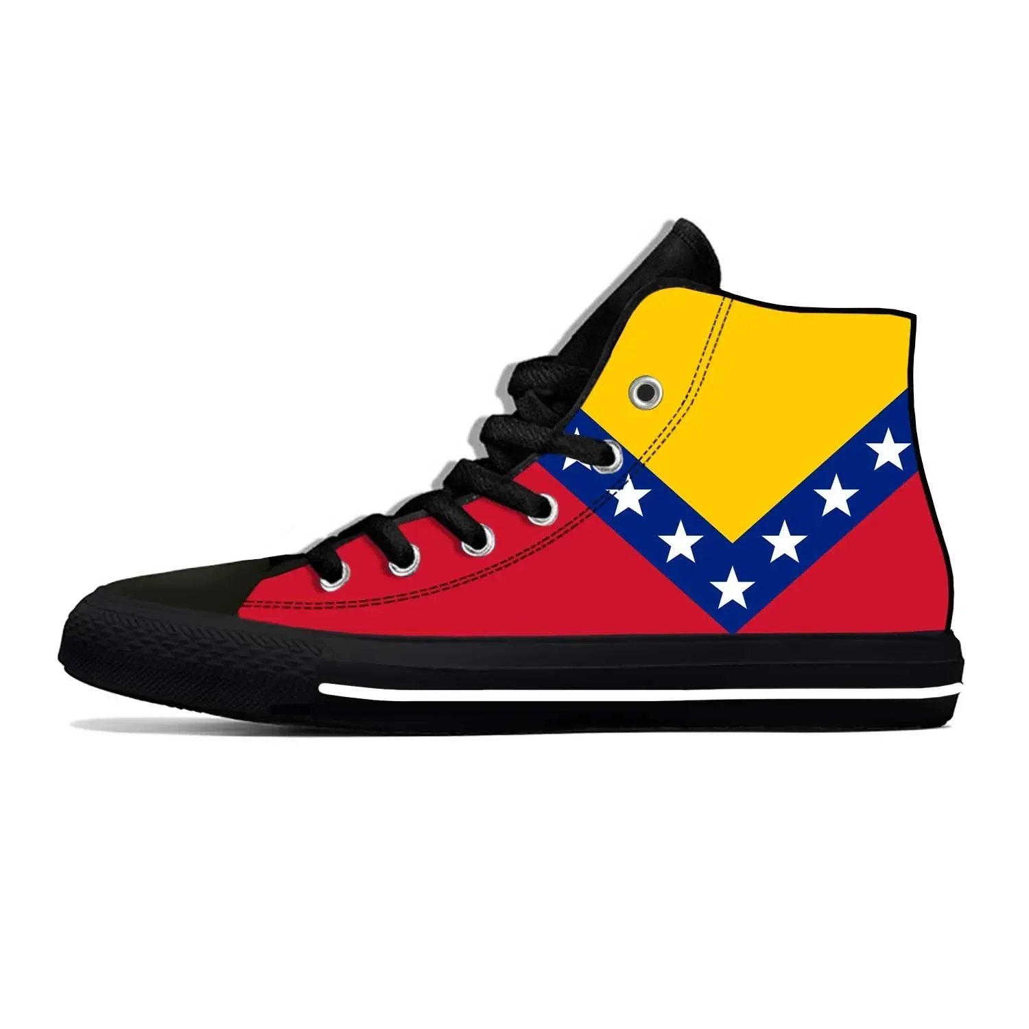 

HOT Venezuela Venezuelan Flag 7 Stars Patriotic Pride Casual Cloth Shoes High Top Breathable 3D Print Men Women Sneakers