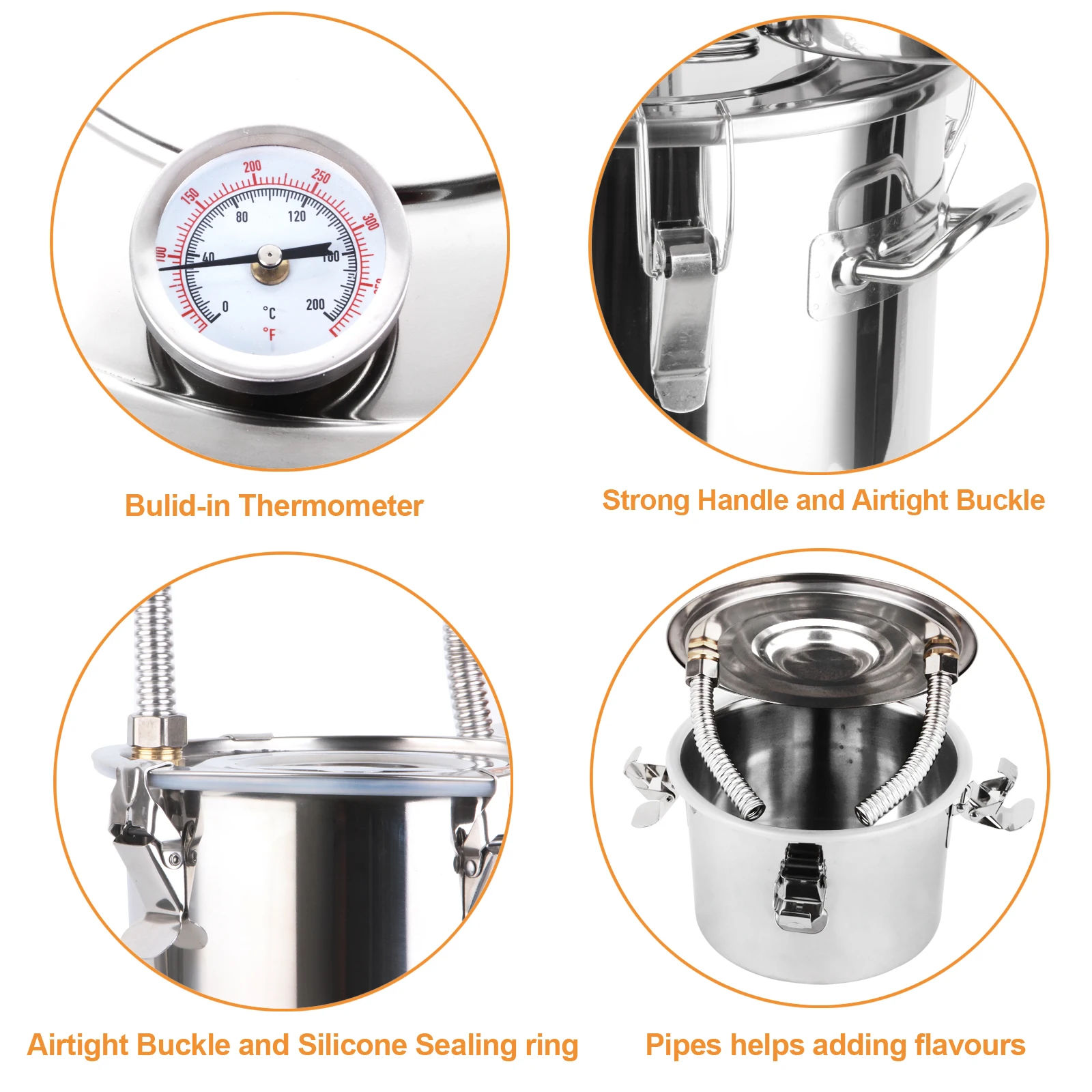 ماكينة تصنيع النبيذ الكحولية الفودكا الصغيرة سعة 12 لتر للبيع